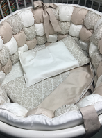 Комплект MARELE "Бонбон Дамаск бежевый" на прямоугольную кровать