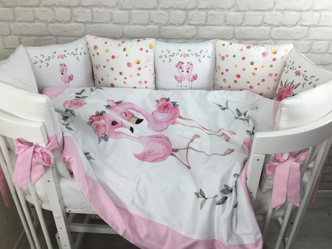 Комплект Marele "Фламинго" для прямоугольной кроватки