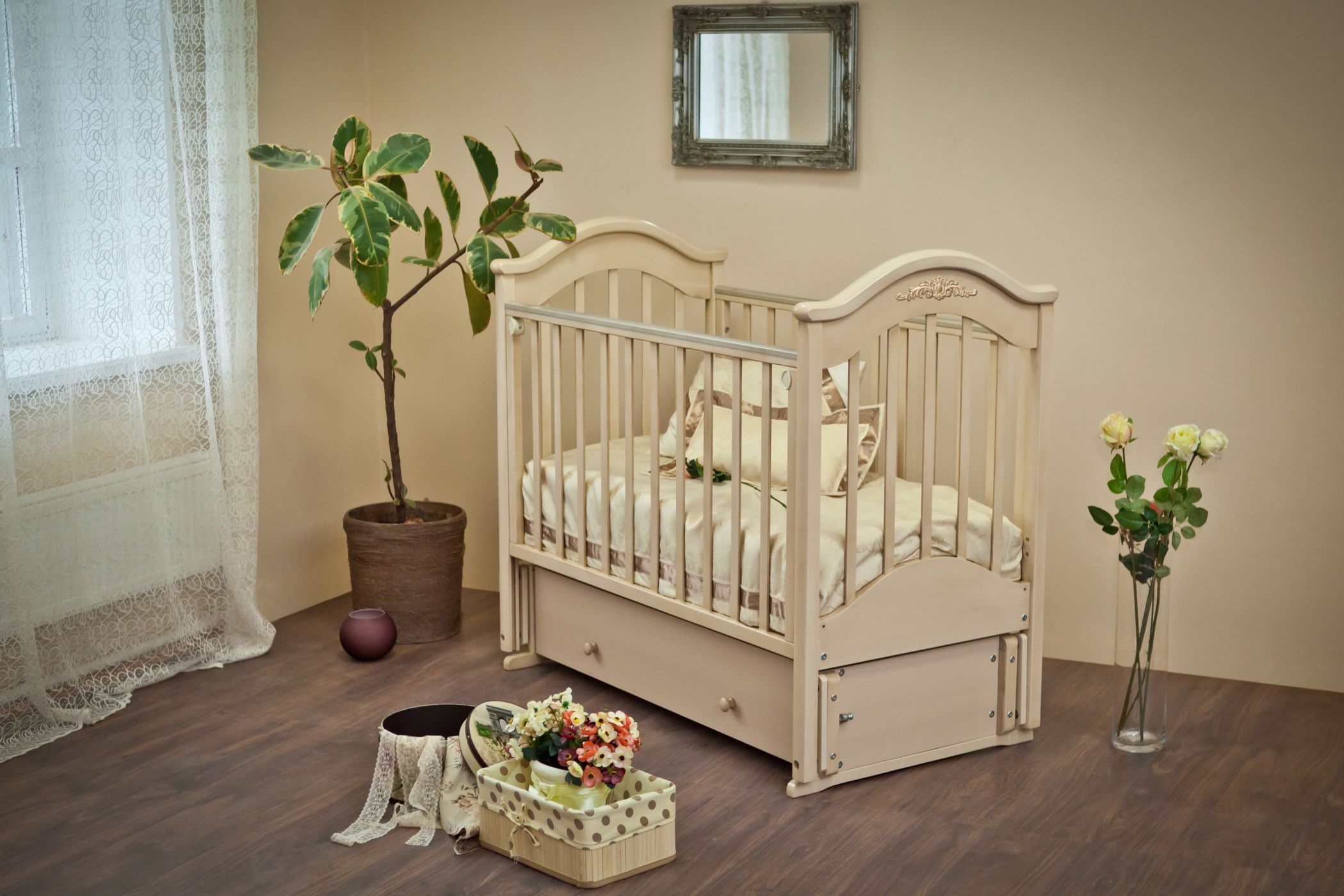 мебель кроватки для новорожденных